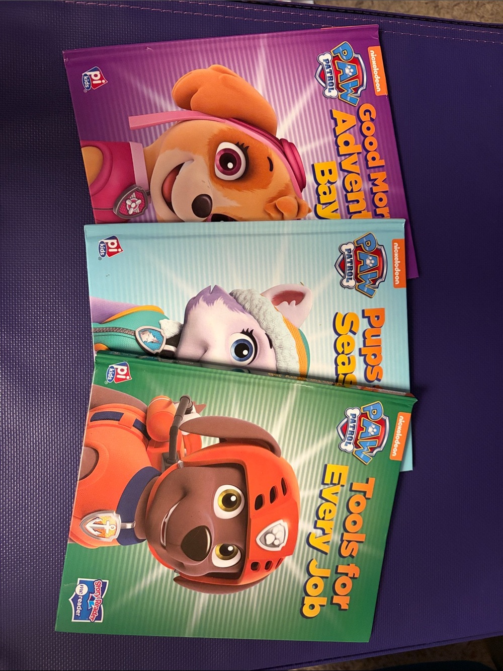 Paw Patrol Story Book Set - Purple, Light Blue, Green Covers